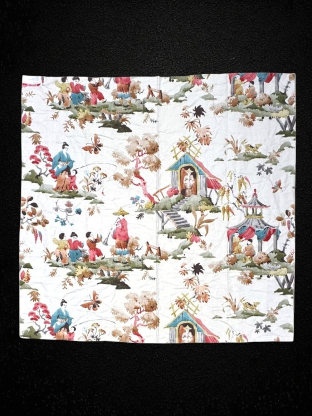 Brunschwig & Fils Discontinued Swiss Made Luang Meadow Chinoiserie Fabric Panel